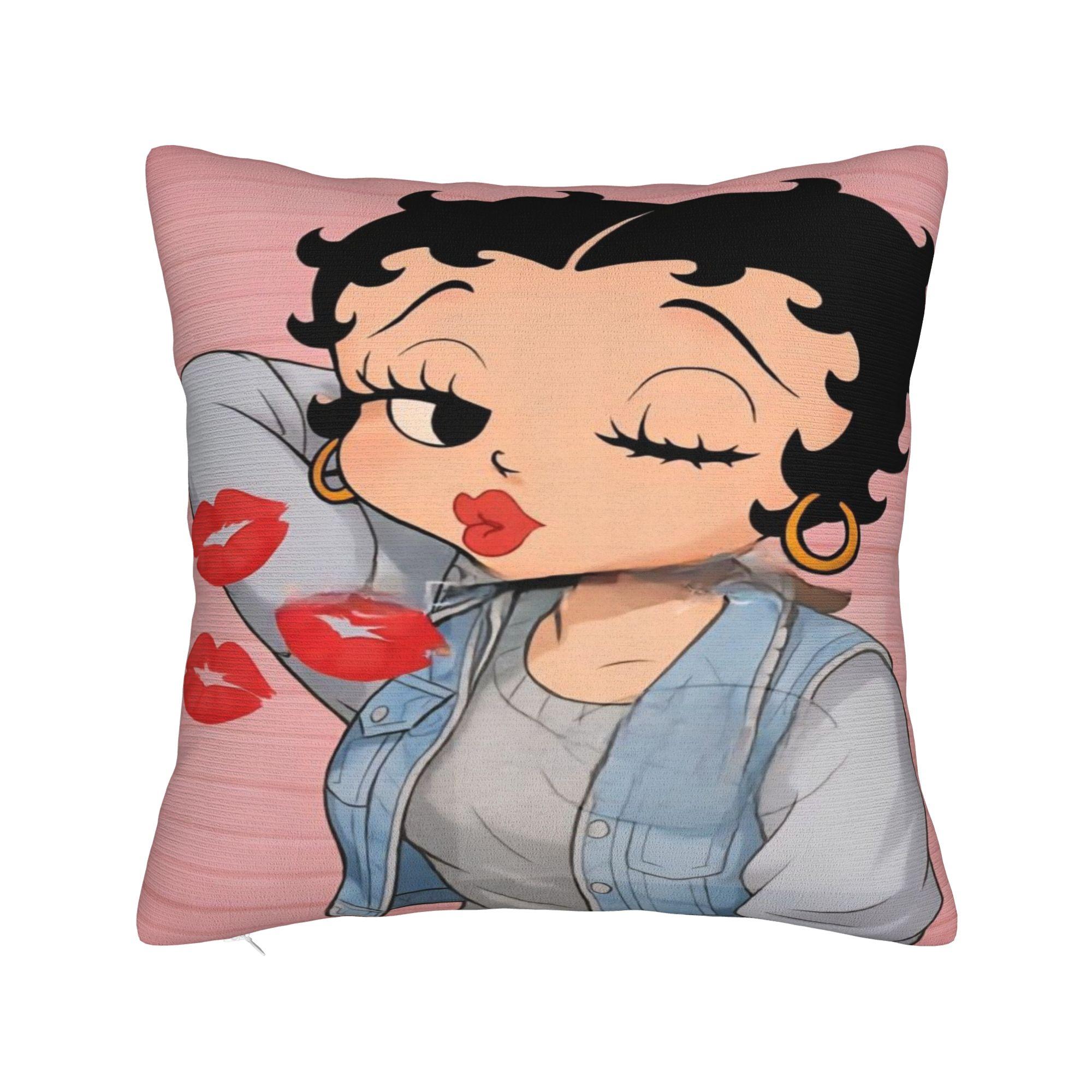 B-Bettys Boops Pillow Case  Custom Pillow Cover For Sofa Home Decoration Fashion Pillowcases 12x12Inch