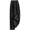Breathable high-quality narrow wide-leg pants women's 2025 spring and summer new literary solid color elastic waist cotton and linen casual pants