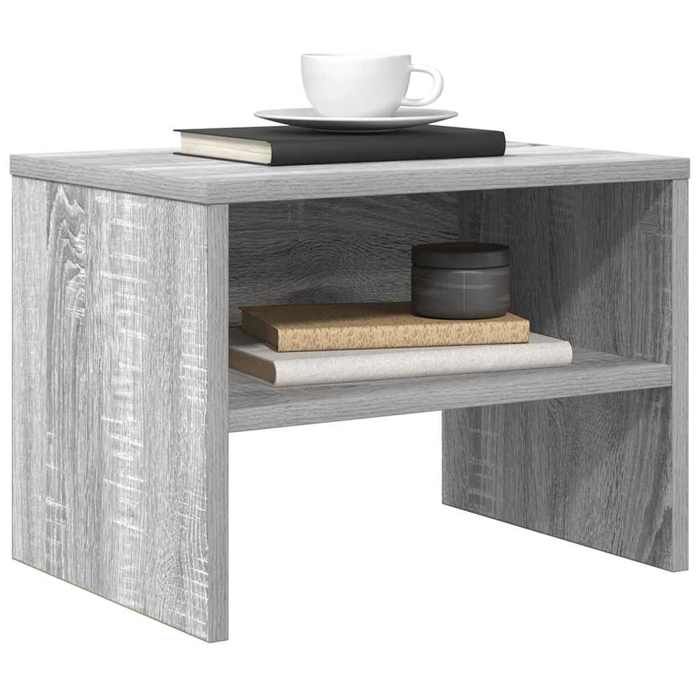 Table de chevet - Maison Exclusive - Sonoma gris - 40 x 30 x 30 cm - Bois d'ingénierie