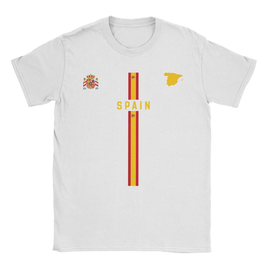 Spanish Flag T Shirt Summer Hip Hop TShirts Men Cotton Crew Neck Oversize Top Tees Short Sleeve Vintage Tshirt