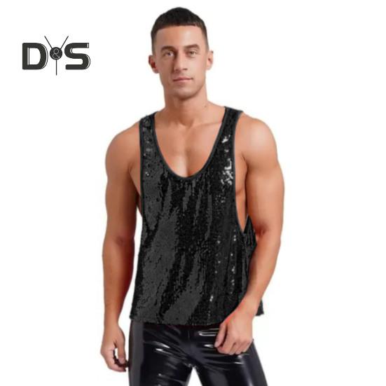 

Мужской жилет с круглым вырезом без рукавов свободного кроя, однотонные топы-майки, быстросохнущие, универсальные, в уличном стиле, повседневная одежда M чёрный