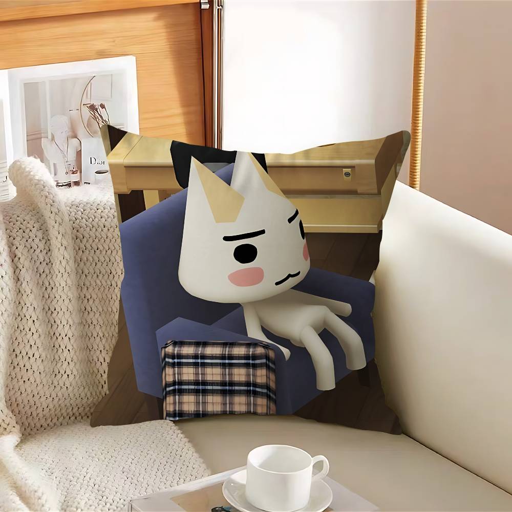 Inoue Anime Toro CUTE CatS Pillow Case Removable Washable Cushion Cover – All-Season Soft Linen
