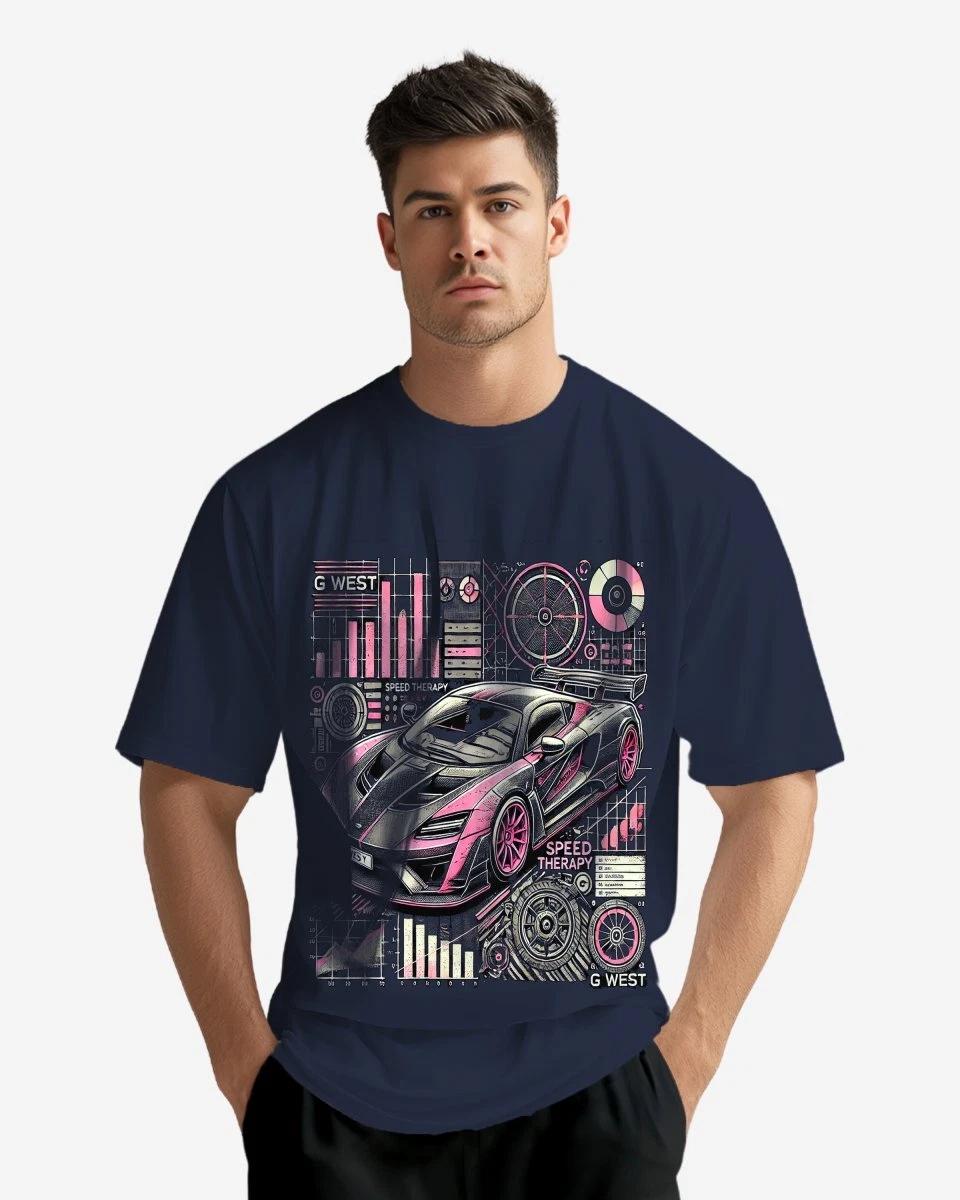 G West Rose Velocity Oversize Tee L