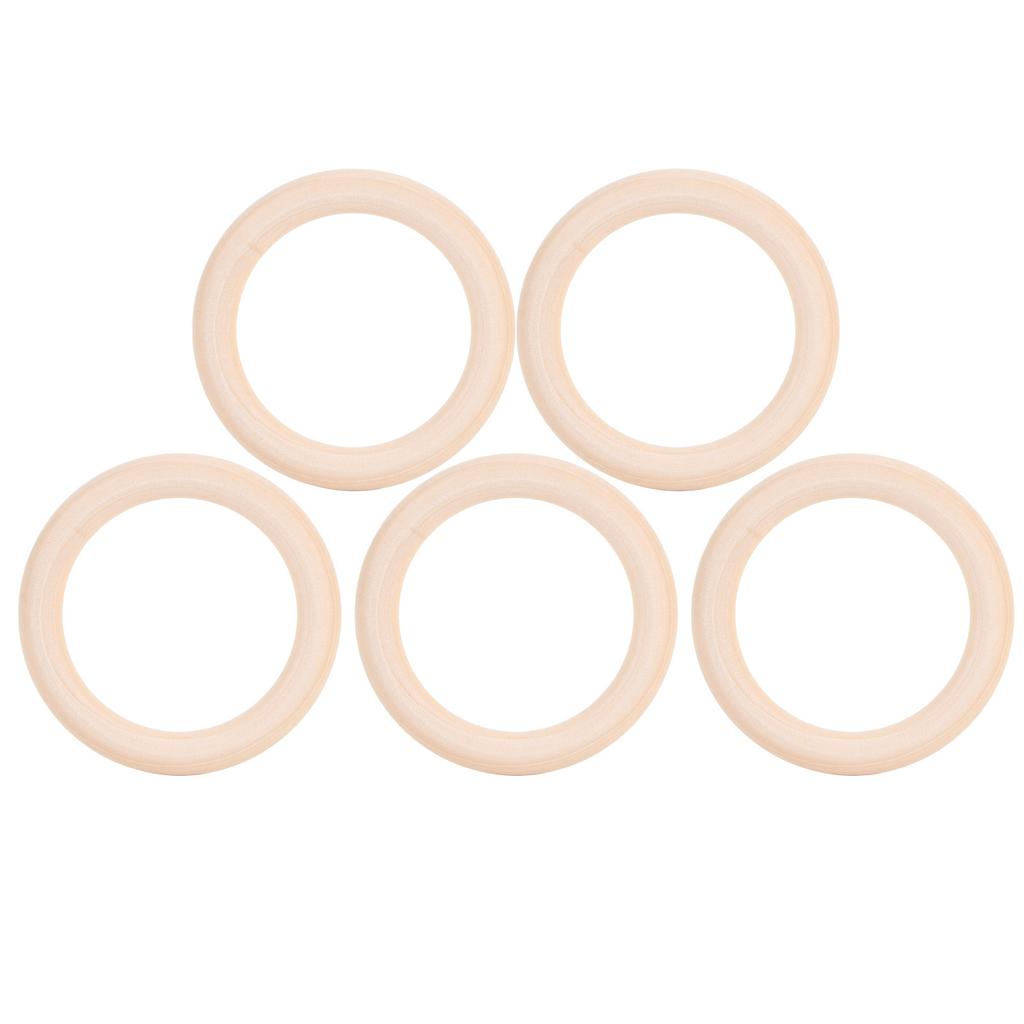20Pcs Wood Baby Natural Teething Rings DIY Jewelry Circle Pendant Craft Making Accessory65mm