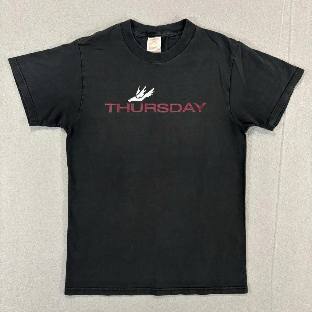 Vintage Thursday Full Collapse Band T Shirt Small Emo 2000s Post Hardcore Vintage Stretched Soft Homme Stylish Graphic