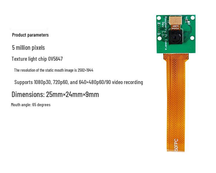 Raspberry Pi 5th Gen 5MP Wide-Angle Camera OV5647 Module with Acrylic Case