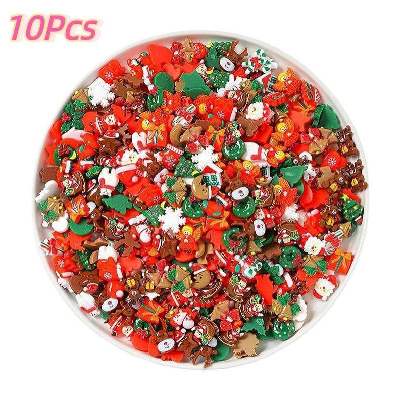 10/30Pcs New Cute Christmas Series Flat Back Resin Cabochons For DIY Jewelry Craft Scrapbooking Decoration Accessorie