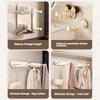 Double-ended hanger storage rack Suitable for wardrobe & balcony Possesses two poles Various types of hangers can be placed