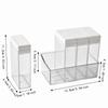 Double Hole Seasoning Condiment Box Clear Seasoning Storage Box Spices Container Set  Travel