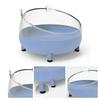 Pet Bowl Prevent Slip 4 Feet Raised Removable Burr Free Cute Cat Puppy Dish for Food Water Blue