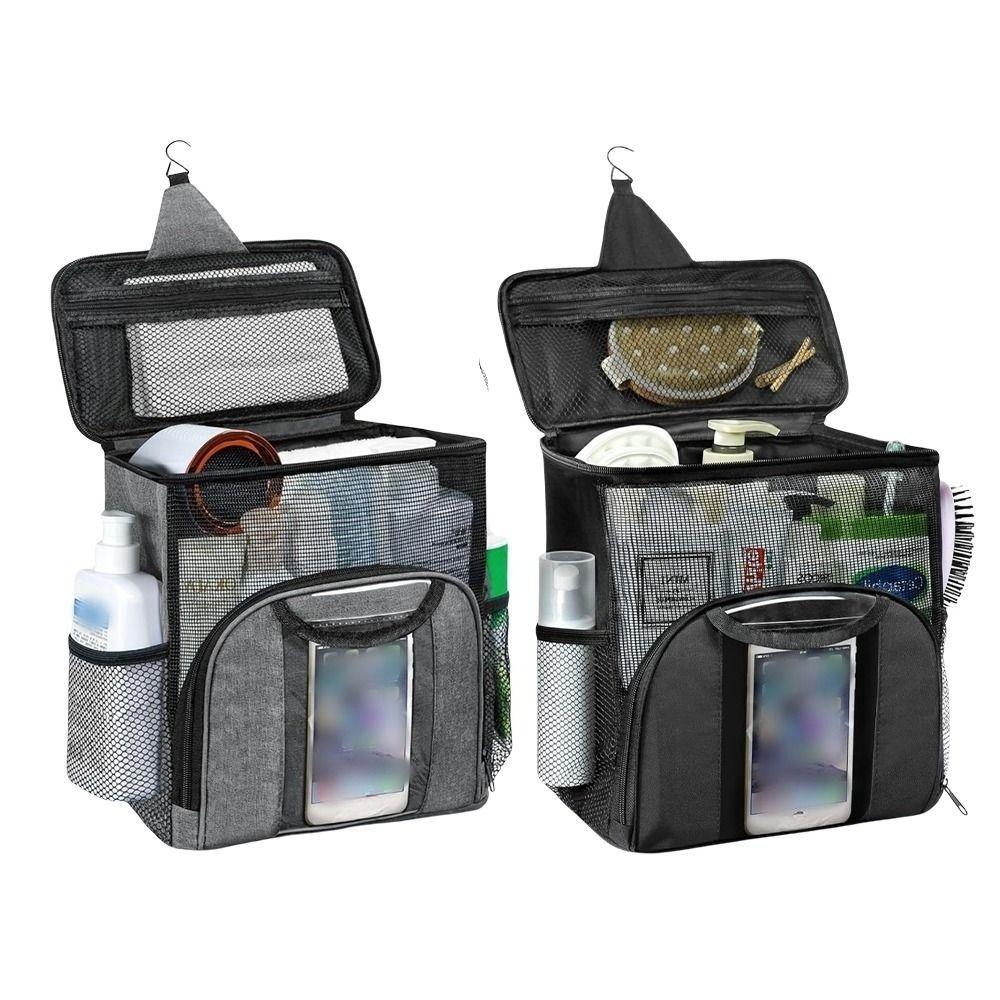 

Quick Dry Dorm Shower Bag Large Capacity Hanging Shower Organizer New Shower Bags for Men Women чорний