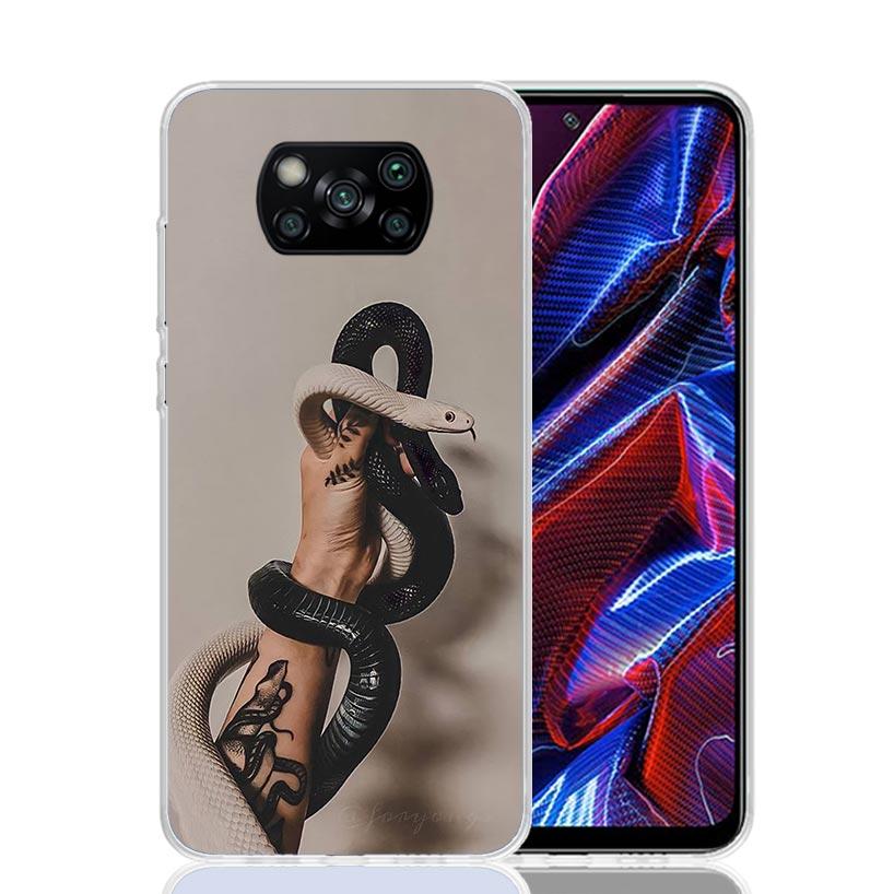 Animal Leather Snake Scales Phone Case For Xiaomi Poco F7 Ultra X7 X6 Pro X5 Redmi 15 15C 13 13C 12 12C 10 10A 10C 9 9A 9C 9T Sh