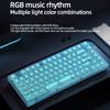 82 Keys Mechanical Hotswap Keyboard 3 Modes Crystal Gaming Keyboard Bluetooth-compatible RGB Light Hot Swap for Desktop Computer