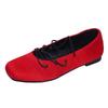 Blue Satin French Retro Square Head Cross Strap Mary Jane Shoes 2025 Summer New Flat Bottom Light Mouth Single Shoes Women