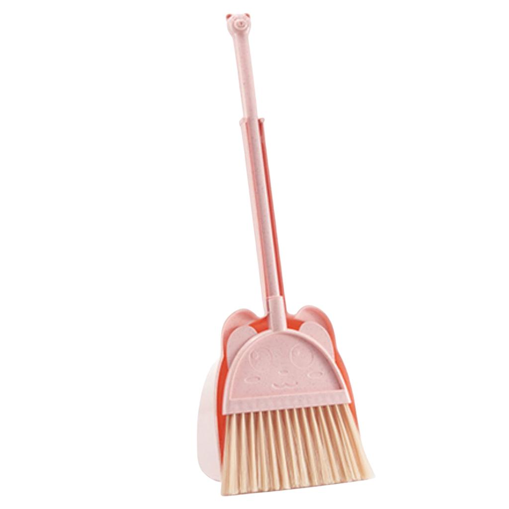 Small Broom and Dustpan Set for Toddler Kids Cleaning Tool Playset Birthday Gift for Boy Girl Household Pretend Play Toy