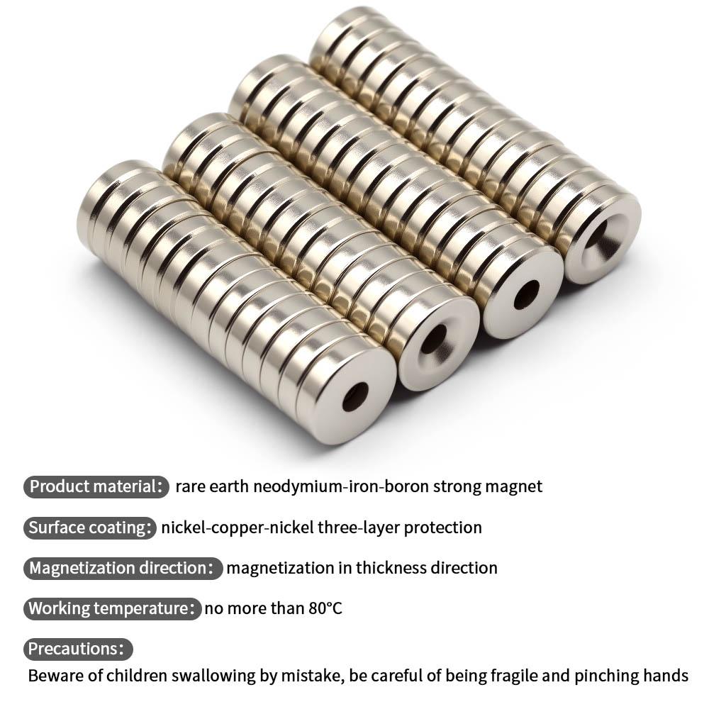 15x4-4mm Super Strong Neodymium Magnet N35 NdfeB Permanent Magnetic imanes Round With Holes Powerful Magnets Refrigerator Magnet
