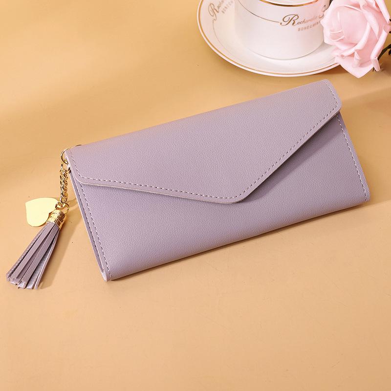 2026 Women's Slim Wallet: Long Style, Multi-Card Slots, Money Clip, and Clutch Bag