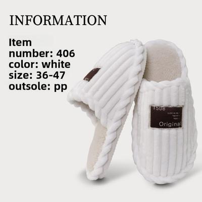 Zapatillas de Algodón para Hombre para Invierno para Uso Doméstico Interior, Suelo Antideslizante y Cálido, Zapatillas de Felpa para Mujer