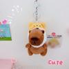 Bag Pendants Plush Capybara Keychain Cartoon Stuffed Doll Capybara Plush Toy  Children