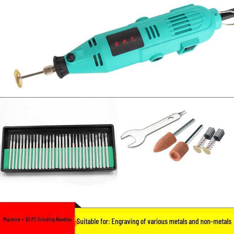 Copper Electric Grinder Pen for Wood, Jade, and Root Carving – Miniature Electric Drill and Grinding Tool