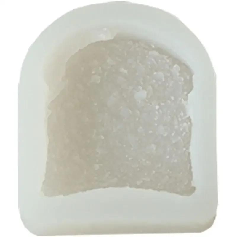 Aroma Candle Making Molds Toast Silicone Molds Bread Mold Simulation Mini Toast Slice Silicone Mold Biscuit Cake Chocolate Mold