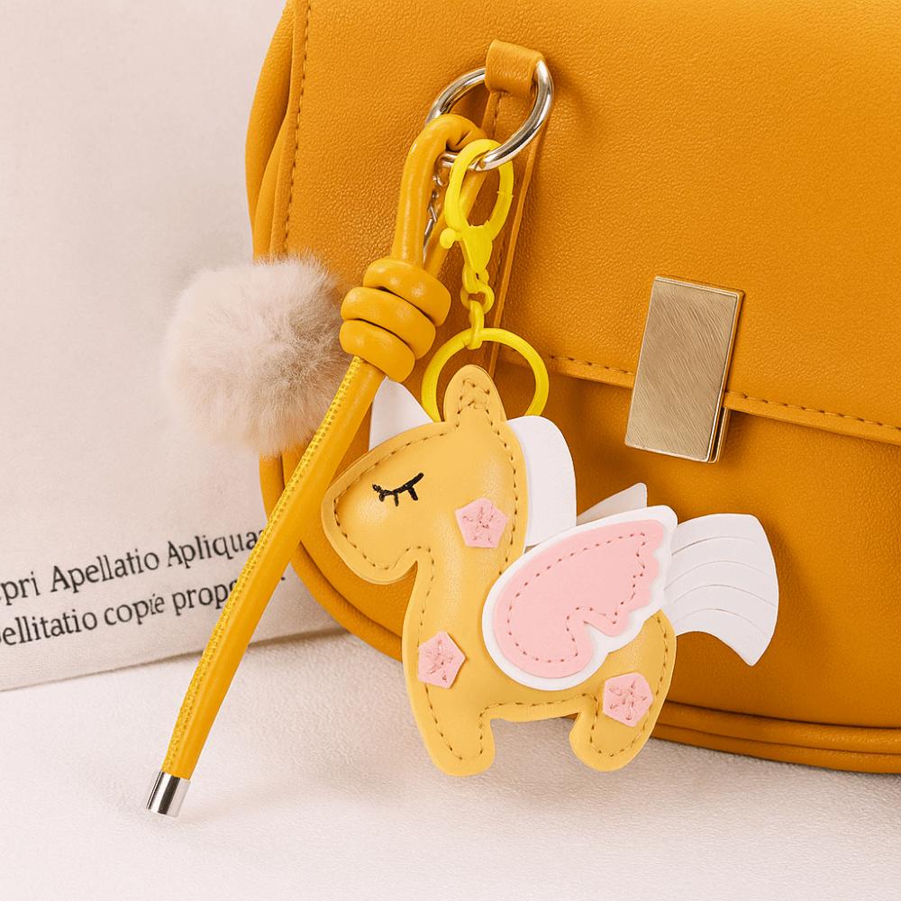 Cartoon Zodiac Pony Bag Pendant Elegant Chinese New Year Gift Kawaii Horse Keychain Birthday Gift