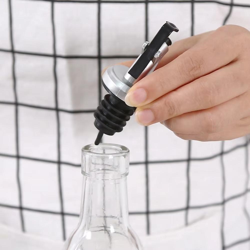 3PC Stainless Steel Oil Vinegar Cruet Dispenser with Drip Free Spouts for Kitchen Wine Olive Oil Balsamic Dressing Pourer Bottle