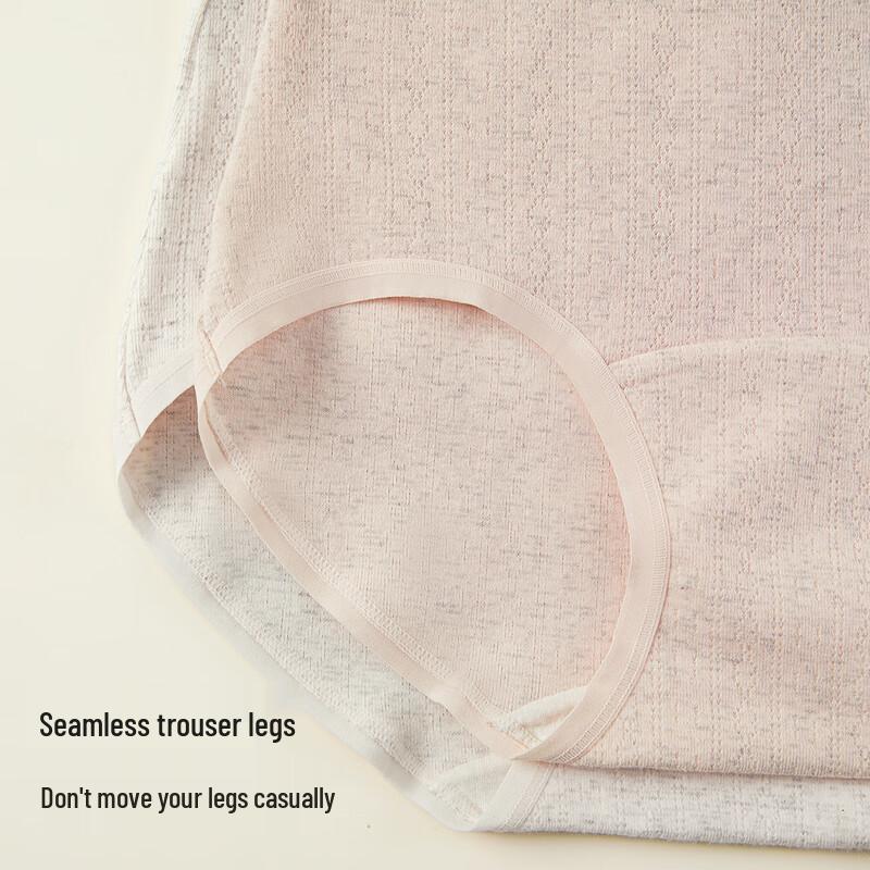 MaoRen Women's Antibacterial Baby Cotton Mid-Waist Briefs (4-Pack)