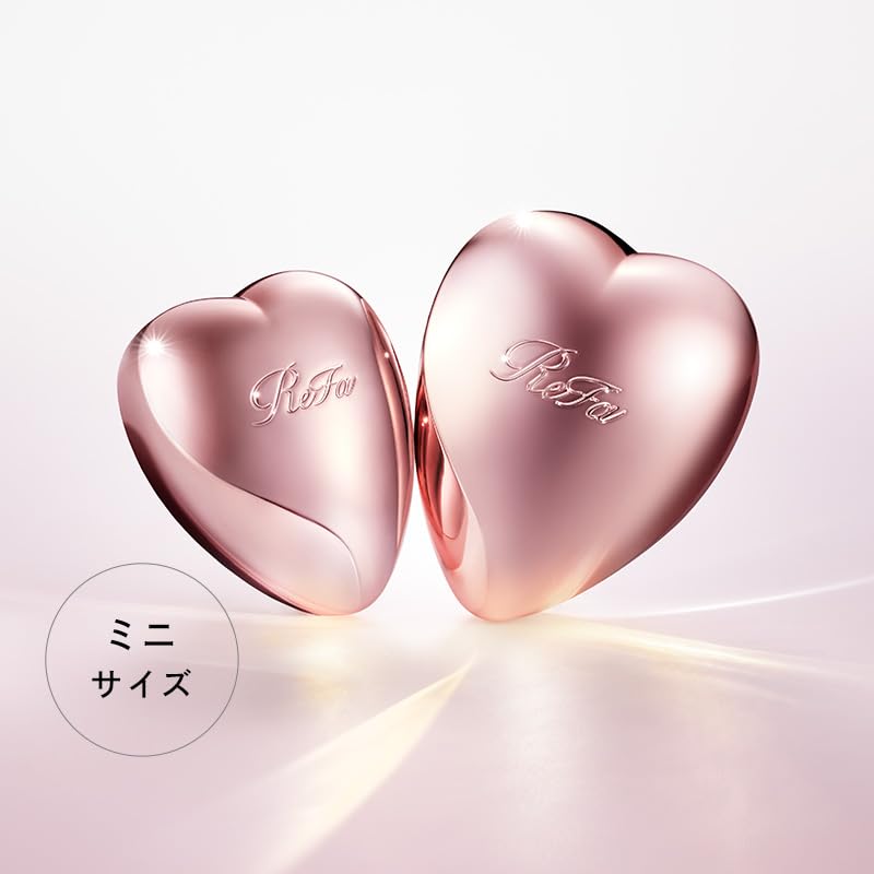 ReFa HEART BRUSH Mini with Shopping Rose Gold Bag,