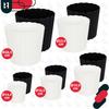 Plastic Flower Pot for Flowers and Herbs On the Balcony or Terrace, White, 20 X 18 Cm