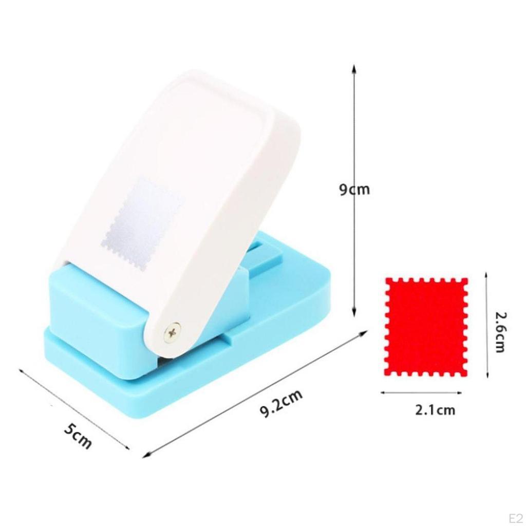 Kids Postage Stamp Border Paper Punch Easy for Scrapbooking Multipurpose Accessories Lever Action