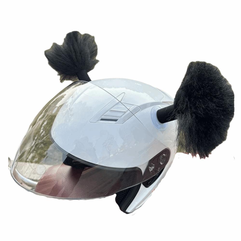 2Pcs/Set Removable Motorcycle Helmet Bun Head Motorcycle Helmet Warrior Braid Helmet Accessories чёрный