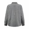 Exklusives Hochwertiges Unisex Kariertes Baumwoll Langarm Lockere Passform Hemd