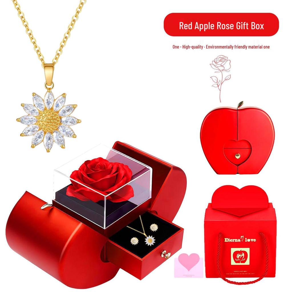 Trendy Sunflower Zircon Necklace: Elegant Clavicle Chain in Light Luxury Minimalist Design
