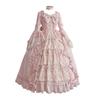 Women Medieval Vintage Dress Gothic Lolita Dress Long Sleeve Classic Lolita Dress Sweet Cute Ruffle Dress Anime Cosplay Costume