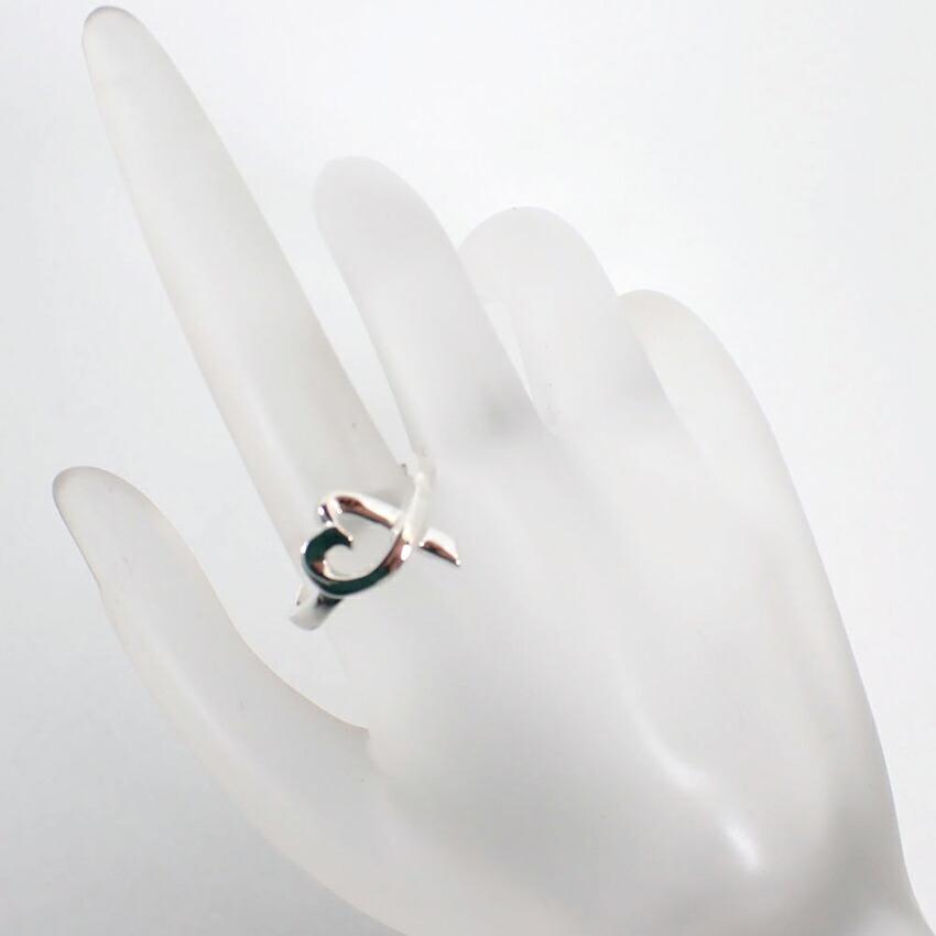 [Pre-owned] TIFFANY 925 Loving Heart Ring, Size 14, j51-5
