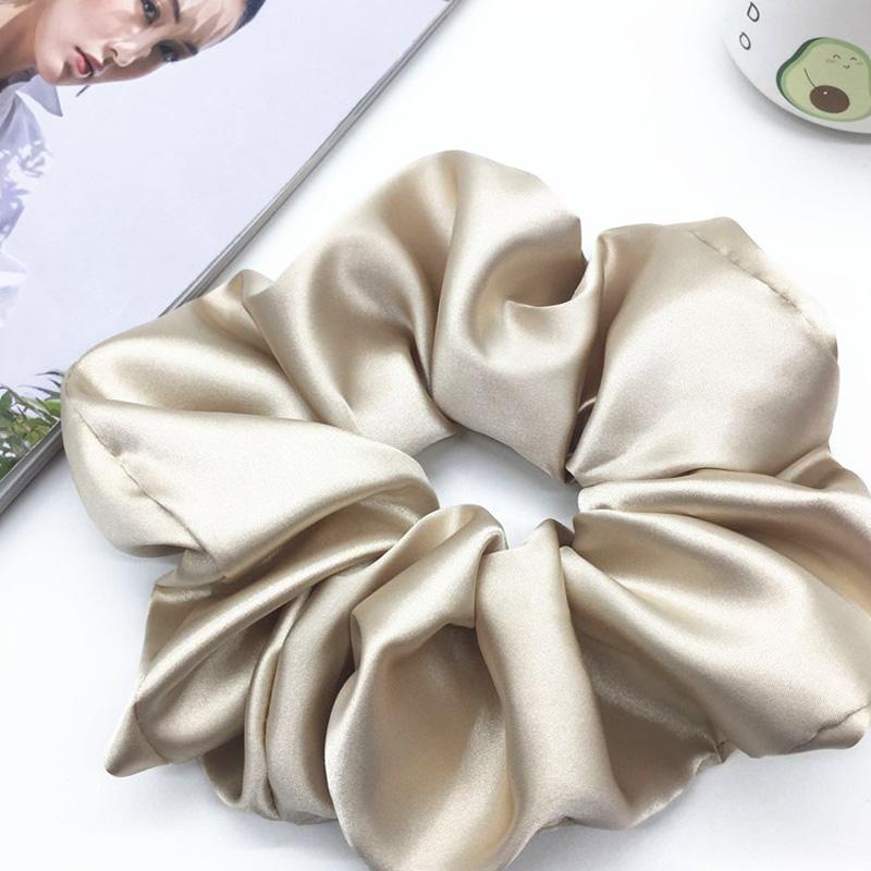 Oversized Scrunchies Rubber Hair Ties Elastic Hair Bands Girs Ponytail Hairstyle Smooth Satin Hair Rings For Women Accessories