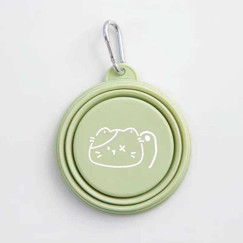 Dog Pet Folding Silicone Bowls 350ml/650ml Outdoor Travel Foldable Portable Cat Food Water Container Feeding Tray Bowls