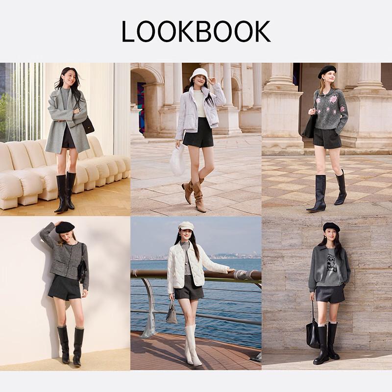 Xiangying Women's Faux Wool High-Waisted Wide-Leg Shorts