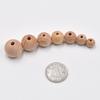 50pcs Beech Wood Round Pearl Ball Wooden Spacer Craft Beads Farmhouse Decor Jewelry Making