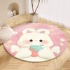 Cartoon Style Bedroom Decor Round Carpet Cute Pink Carpets for Living Room Fluffy Soft Children Floor Mat Thick Plush Lounge Rug