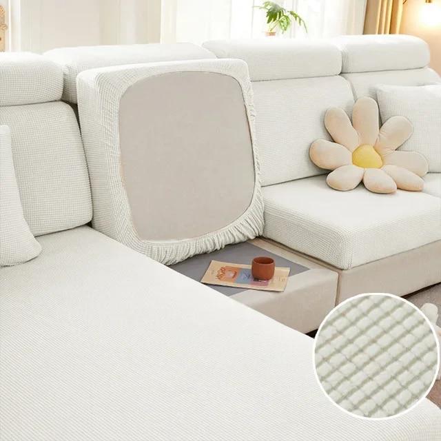 Jacquard Sofa Seat Cover Plain Stretch Couch Cushion Case Folar Fleece Solid Sofa Covers Living Room Sofa Furniture Protector