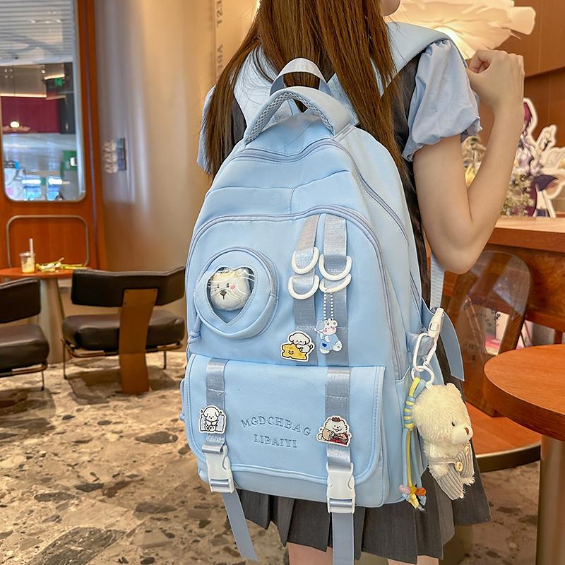College Style Student Schoolbag Women's Large Capacity Computer Backpack Lightweight Girls Class Book Bag