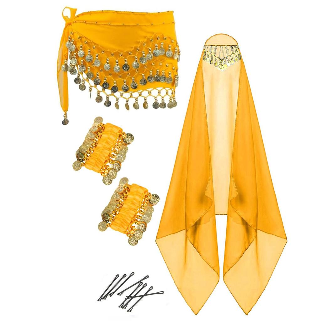 Belly Dance Performances Outfit Set Adult Belly Dancing Costume Lightweight Design For Dynamic Stage Presences