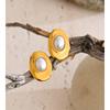 Yhpup Elegance Simulated Pearls Oval Stud Earrings for Women Gold Color Stainless Steel Trendy Fashion Jewelry Accessories Gift