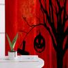 Zasłony z nadrukiem na Halloween dla dzieci, Mroczny zamek, Czaszka wiedźmy, Dekoracyjne zasłony na przyjęcie dla dzieci, Odpowiednie do sypialni