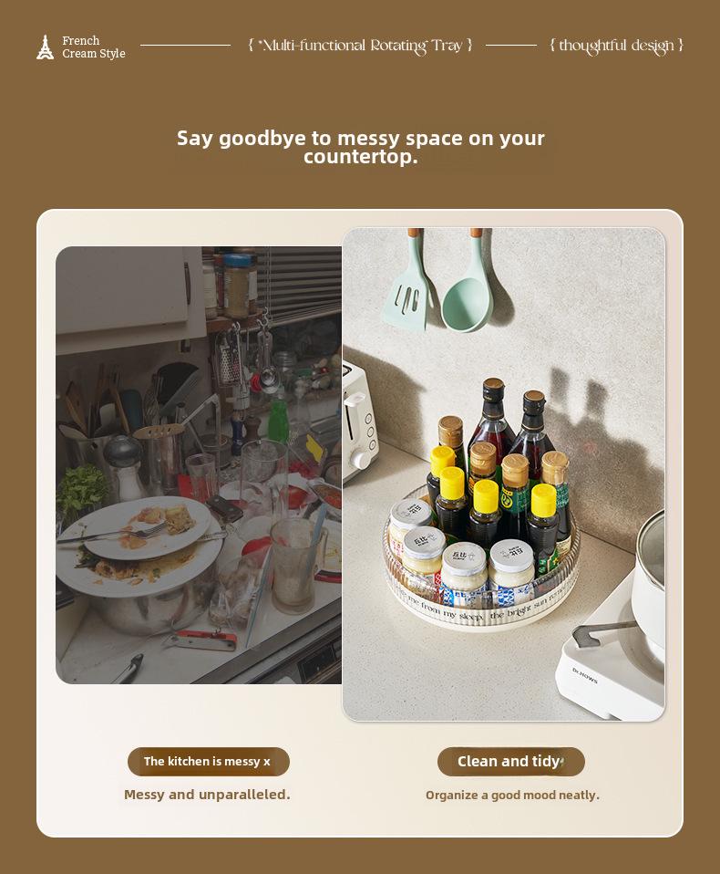 Rotating Multifunctional Fruit and Snack Plate with Storage for Living Room or Kitchen