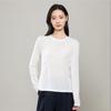 ESE-Y Women's Rhinestone Lyocell Blend Long-Sleeve T-Shirt
