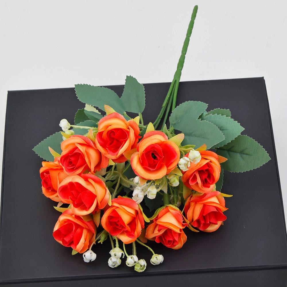Festival Supplies Simulated Diamond Rose Flower 10 Heads Rose Bundle  Home Decor