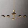 Lustre Sputnik Feito à Mão em Latão Preto e Antigo – Luminária Italiana Mid-Century